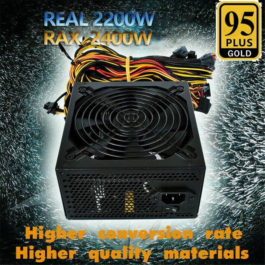 2400W 95% ATX ETH 8-GPU Mining PSU