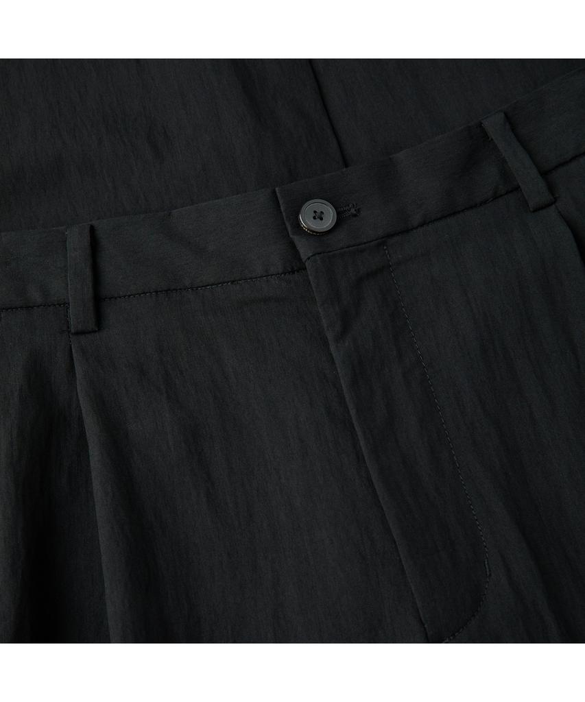Keoseuuteommellou Black Wide Fit Tucked Pants Cwpam26341Bkx