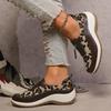 Large Size Color Matching Fashion Single Shoes Running Slope Front Zipper One Pedal Sneakers Women