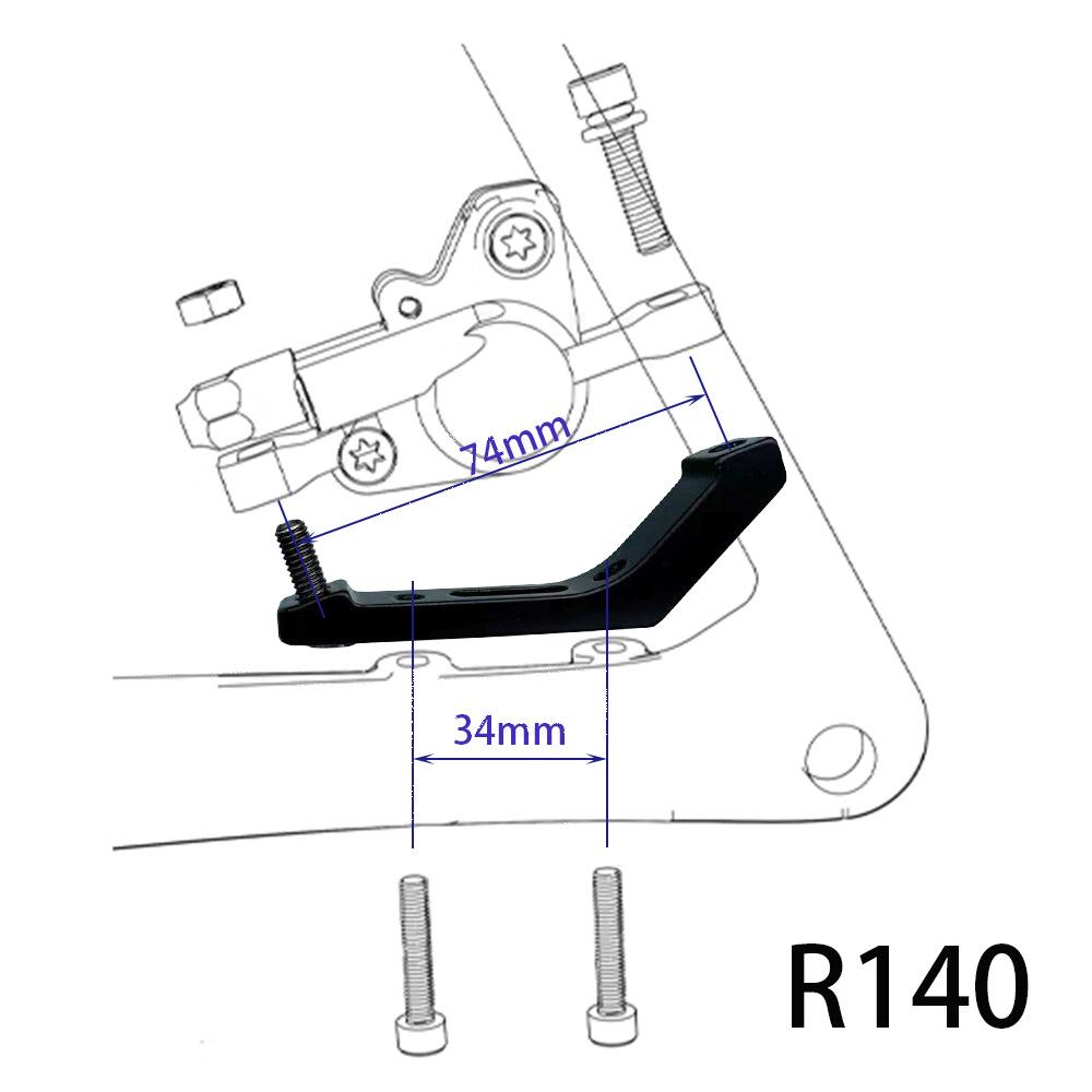 140mm Road Bike Flat Mount to Direct Mount Hydraulic Disc Brake Adapter (Front & Rear)