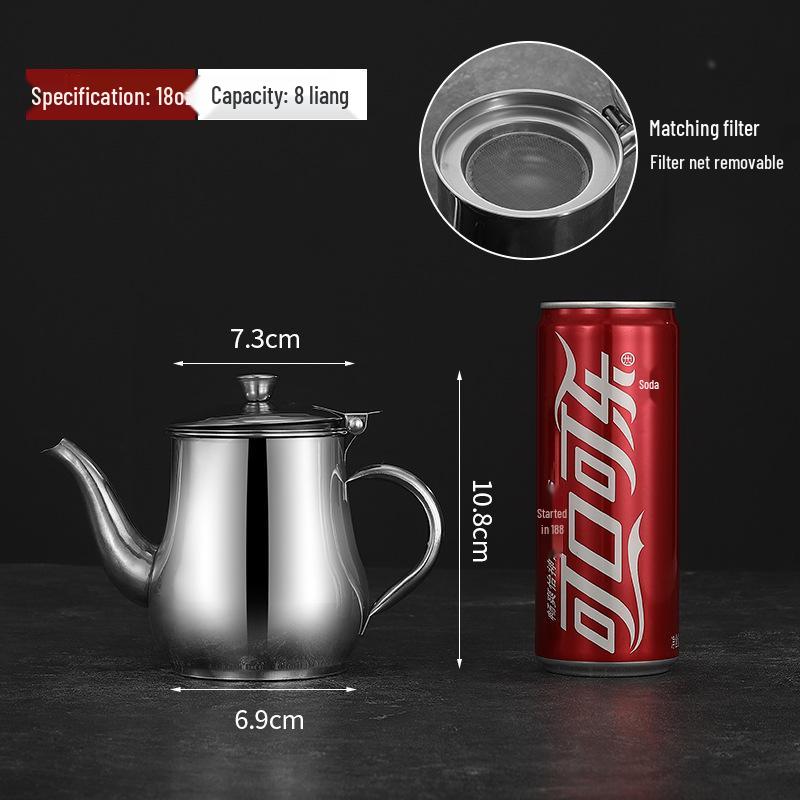 Leak-Proof Stainless Steel Oil Storage Pot with Filter