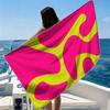 Neon Graffiti SwirlsBeach Towel Ultra-fine Fiber Quick Drying Absorbent Beach Swimming Vacationvacation Essentials Gifts