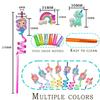8-24PCS Curly Colored Reusable Children's Straws, Mermaid, Rainbow, Little Mary Straws For Princess Birthday Party Decorations