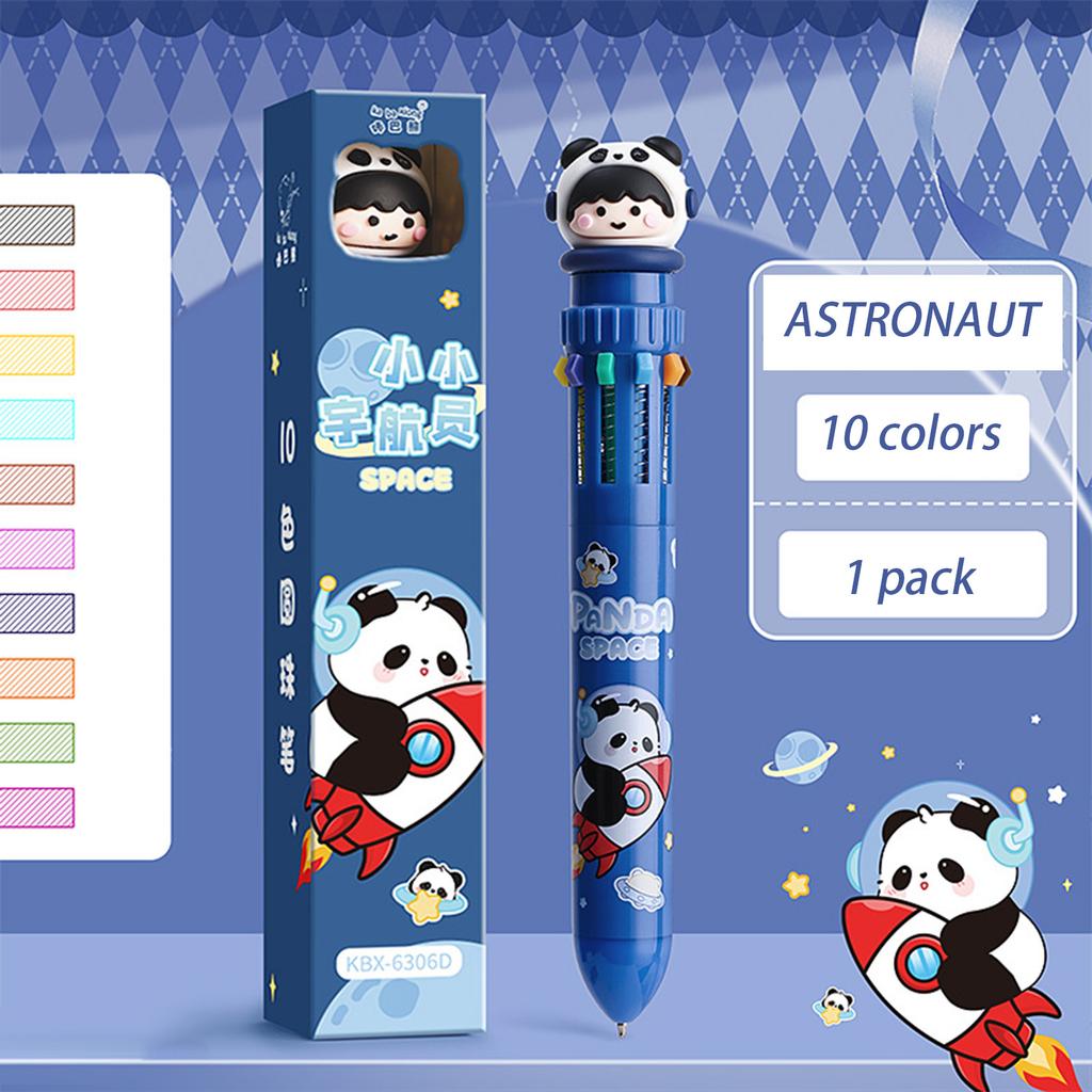 Cartoon 10 Color Ballpoint Pens Efficient and Kid-friendly Design with Comfortable Grip Suitable for School Home Office