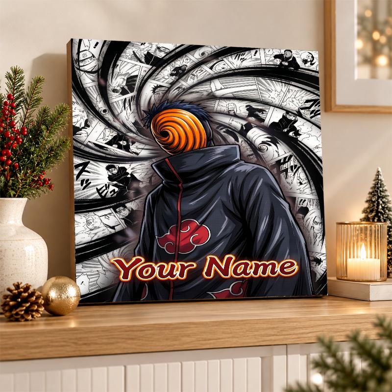 Obito Uchiha Custom Name Diamond Painting Personalized 5D Full Drill DIY Diamond Art Home Decor