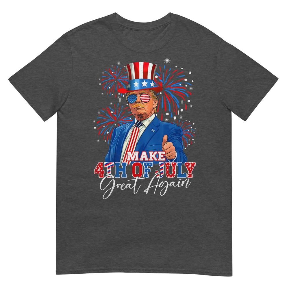 Make 4th Of July Great Again Patriotic Firework Donald Trump TShirt