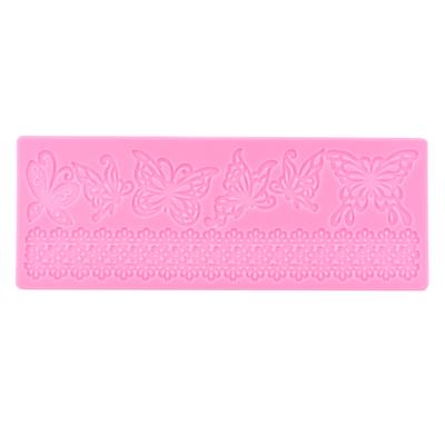 Lace Mat Fondant Cake Lace Mould Cake Decor Supplies Silicone Embossing Mat Pink