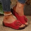 Cross-border New Large-size Women's Shoes Spring and Summer New Amazon Cross-border One Flower Open-toed Slippers European and American Sandals