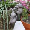Miniaturní socha Dekorace do květináče, Roztomilý květináč Příslušenství Socha z pryskyřice, Vhodné na terasu, nádvoří, dekorace