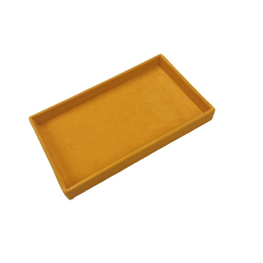 1PC, Flocking Jewelry Box Jewelry Tray, Color: Yellow