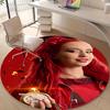 1pc Descendants The Rise of Red1 Design Printed Area Round Carpet for Bedroom Living Room Home Decor Rugs Mat Non Slip Mat Rug for Bedside