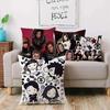 Hot Rock Band Tokios Hotels Pillow Covers Cartoon Sofa Decorative Home Double-Sided Printing Short Plush Cute Cushion Cover