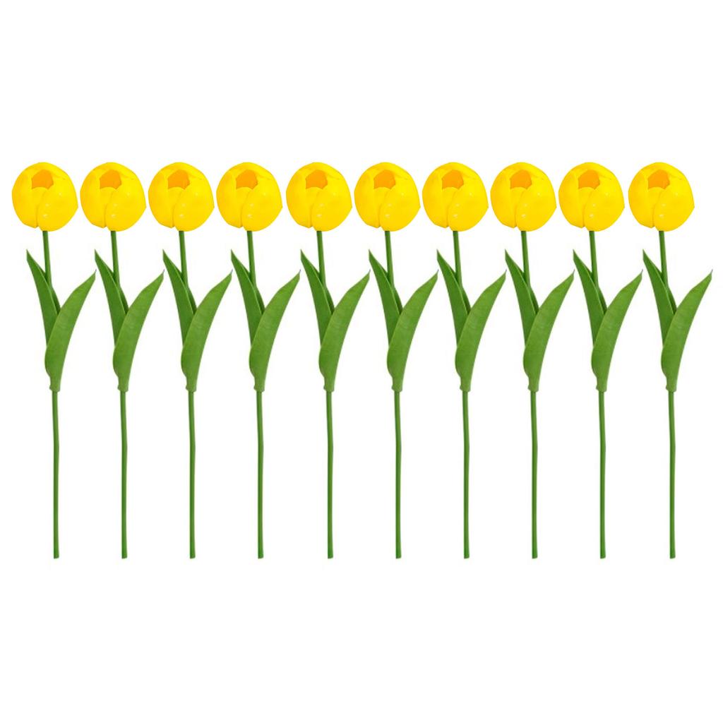10pcs Artificial Tulips Simulation Tulip Holiday Present Accessory for Indoor Outdoor Garden Yard Present Supply