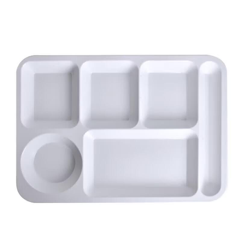 PYTHONIC Commercial Melamine 6-Compartment Meal Tray