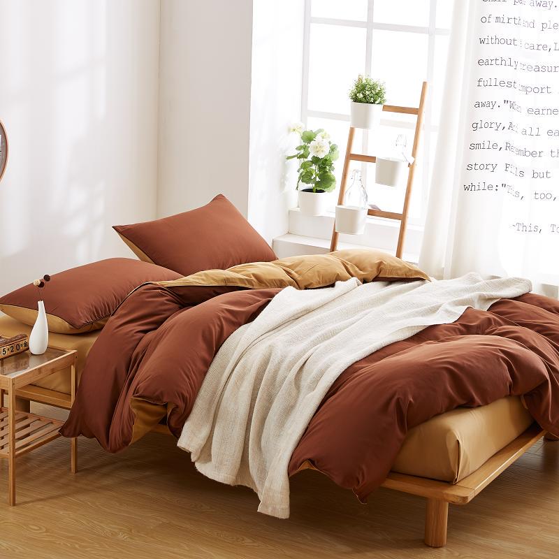 Adult Bed Linen Set Style Duvet Cover Brush Microfiber Bed Set Bedclothes Flat