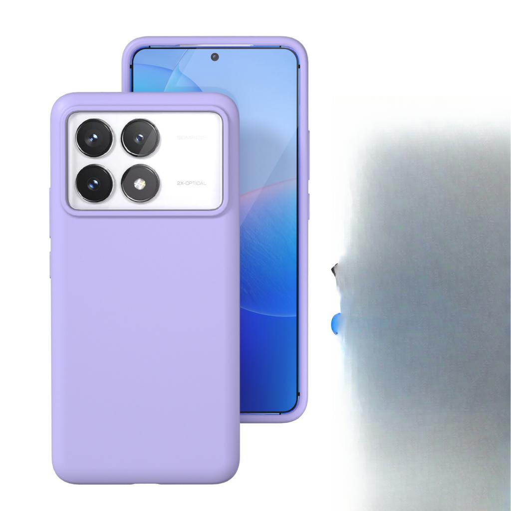 Liquid Silicone Gel Is Suitable for Redmi NOTE14PRO Solid Color Phone Case K80 Full Package Shockproof K70E Skin-feel Protective Case