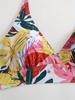 Cross-Border Split Bikini: Sexy Bandeau Print Triangle Swimwear for Women