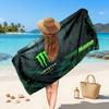 Monster Energy Individueller Namens-Text Strandtuch, Weiches Saugfähiges Handtuch Strand Pool Reise Persönliches Geschenk