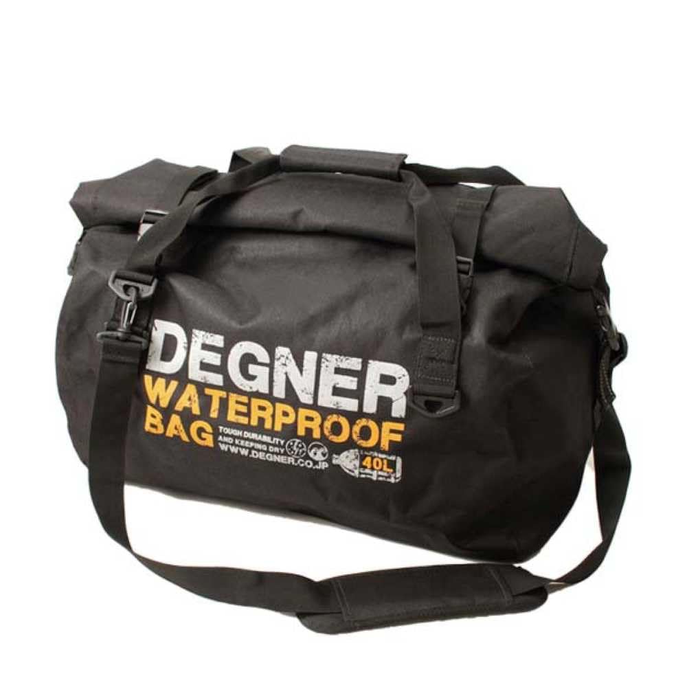 DEGNER Waterproof Boston Bag, Polyester/PVC, Black, H34xW50xD28.5cm, NB-115