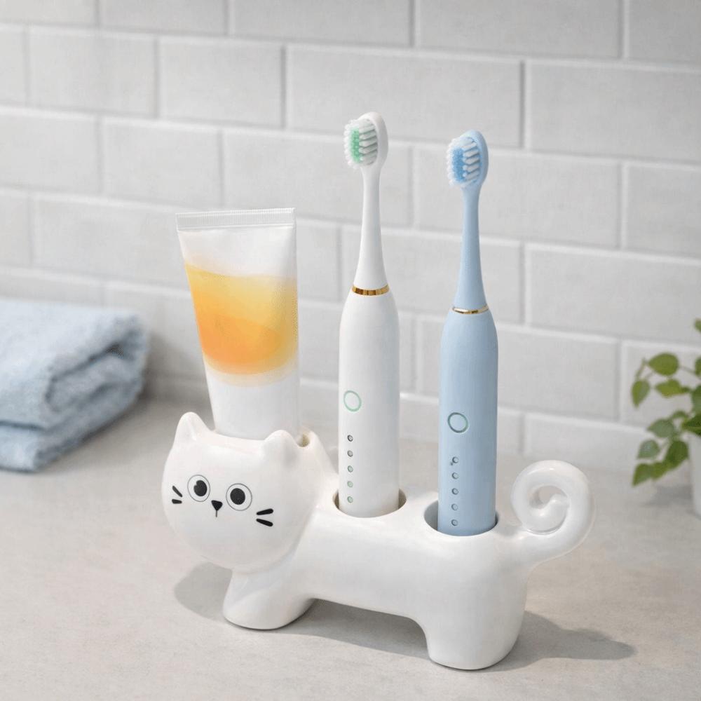 Waterproof 3 Holes Electric Toothbrush Stand Ceramic Electric Toothbrush Holder Home Use