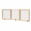 Freestanding Wooden Pet Gate with Folding Panels for Indoor Doorways