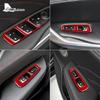 For Kia Stinger      LHD RHD Real Soft Carbon Fiber Car Door Window Button Panel Trim Sticker Accessories