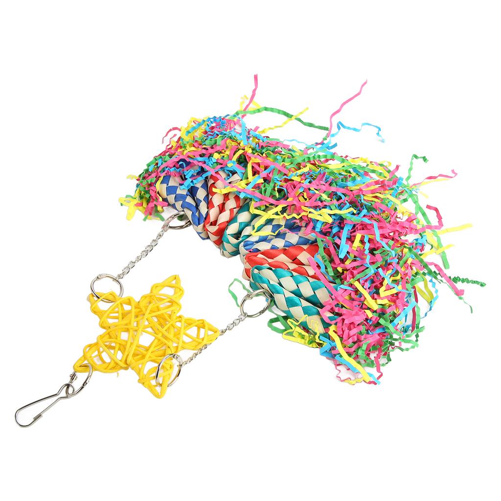 Papageien Schreddspielzeug Bunt Langeweile Vertreibung Dekoratives Vogelfutter Suchspielzeug zum Kauen für Unzertrennliche