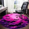 1pc Bat Swarm Office Round Area Rug, Indoor Mat Suitable ForOffice, Under Office Chairs Bedroom Living Room Home Decor T150