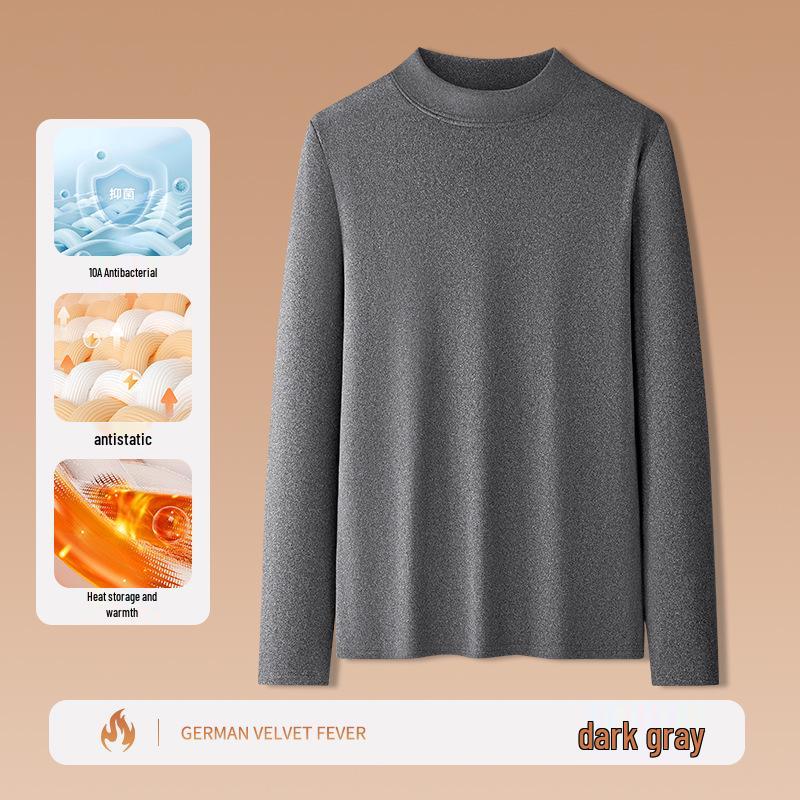 Men's Plush Double-Sided Long-Sleeve Thermal Base Layer Top