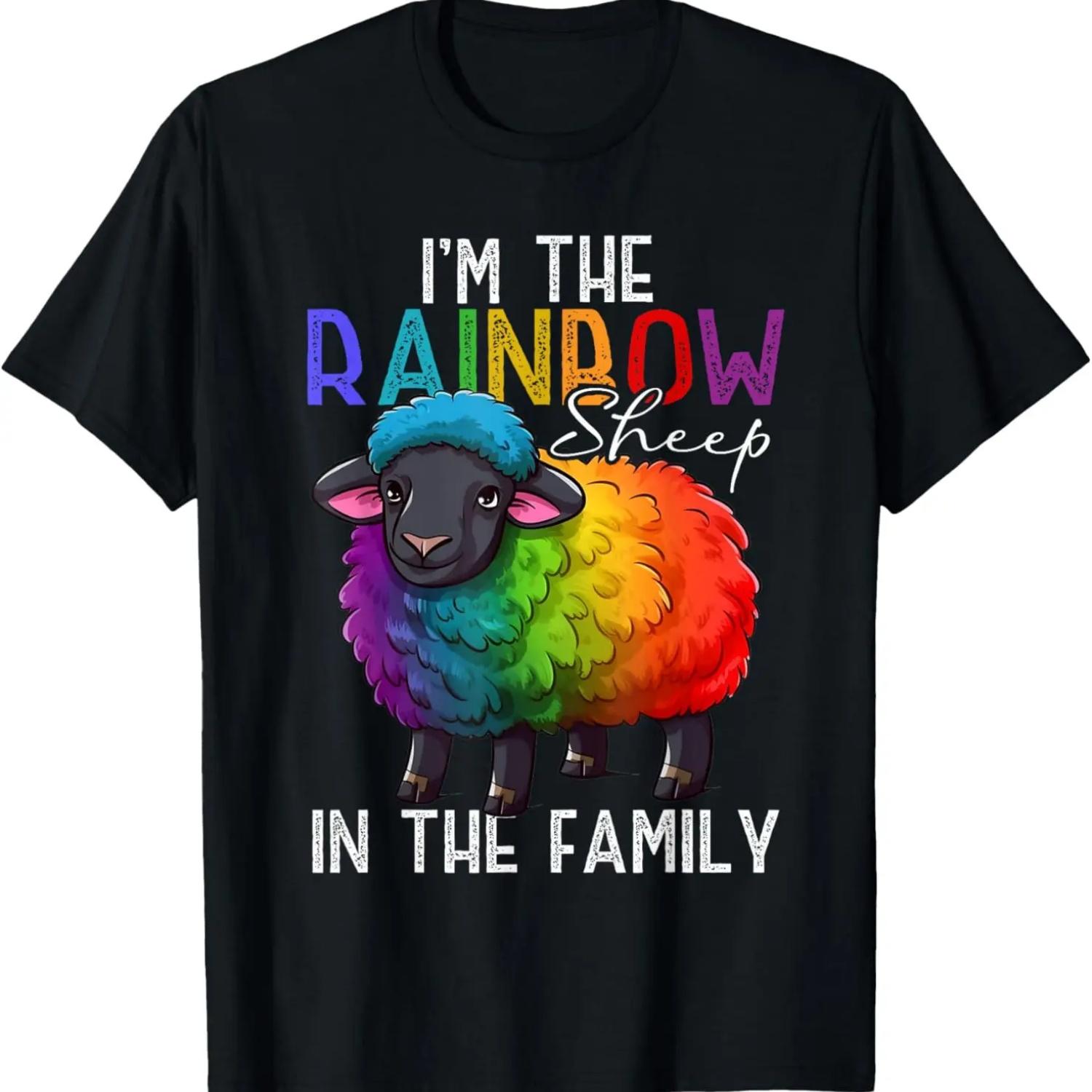 I m The Rainbow Sheep In The Family for Black Lgbtq Pride T-Shirt XXXXXL чёрный