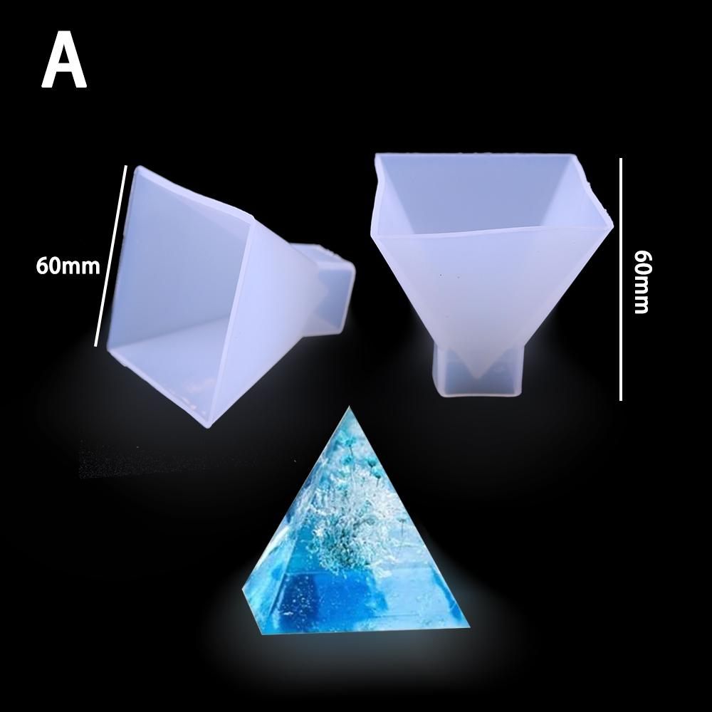 For Better Life 1Pc 3D Pyramid Silicone Mold DIY For Crystal UV Epoxy Cubic Triangular Cone Home Decoration Arts and Crafts