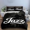 "Jazz text with lightning." Bedding sets Duvet cover sets Duvet covers Pillowcases(1 * Duvet Cover 2 * Pillowcases without duvet insert)