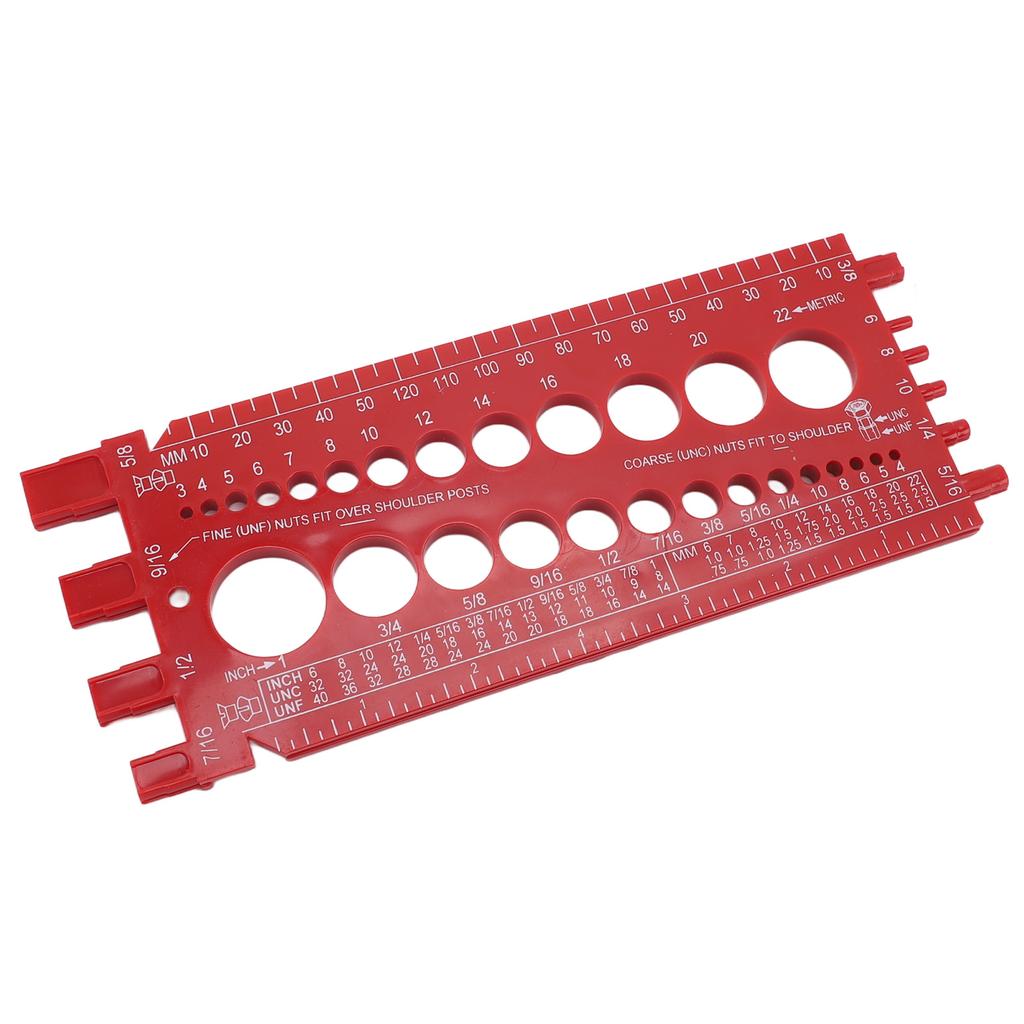 Nut Bolt Thread Gauge ABS Highly Accurate Portable Bolt Nut Identifier Gauge for Repairing