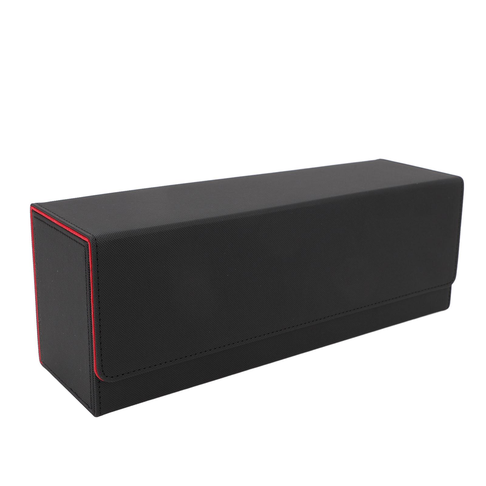 

Коробка для хранения карт Многоцелевая из ПУ кожи Большой вместимости Магнитная застежка Кейс для колоды карт для 400 карт и более Черный