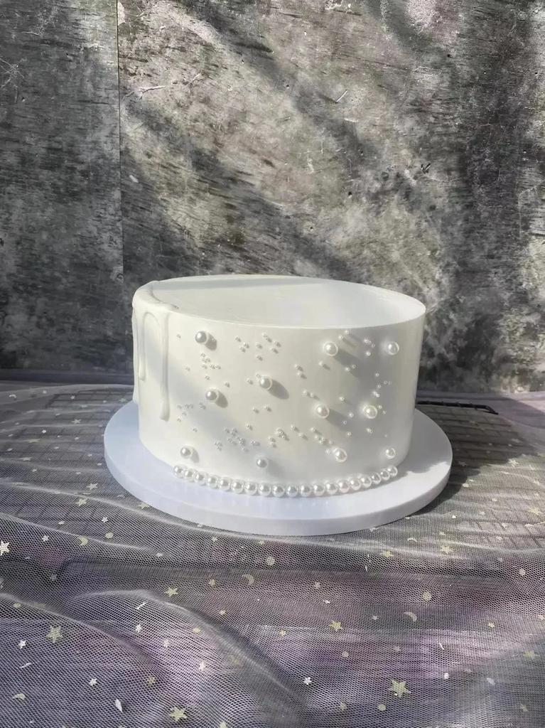 Fetta di Torta Simulazione Embione Falso 6/8 Pollici Crema Bianca Schiuma Decorazione Fai da Te Oggetto di Scena Vetrine Panetteria Baby Shower Photo Booth