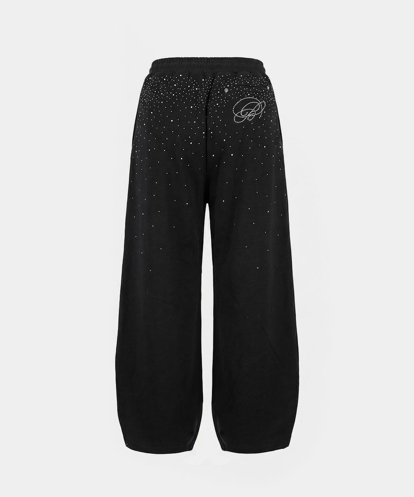 BADBLOOD Dark Classic Rhinestone Joggers - Black
