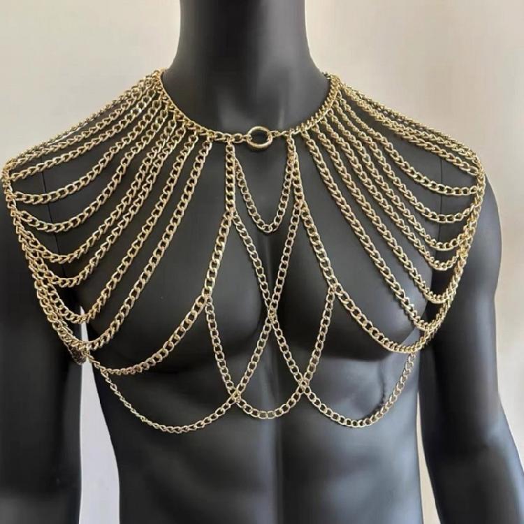 Personality Body Chain Stylish Tassels Shoulder Necklace Nightclub Fashion Jewelry Tassels Nightlife Accessories