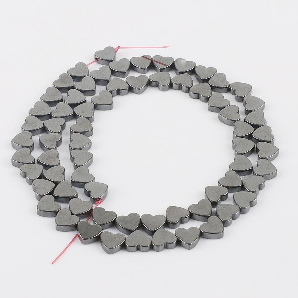 Perline A Cuore In Pietra Lavica Vulcanica Per Gioielli Fai Da Te – 15-19 Pezzi, Foro 2mm, Multicolori