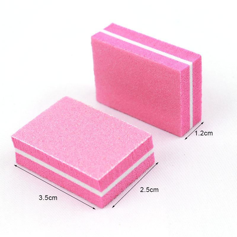10-100PCS Double-sided Mini Nail File Blocks Colorful Sponge Nail Polish Sanding Buffer Strips Polishing Manicure Nail Art Tools