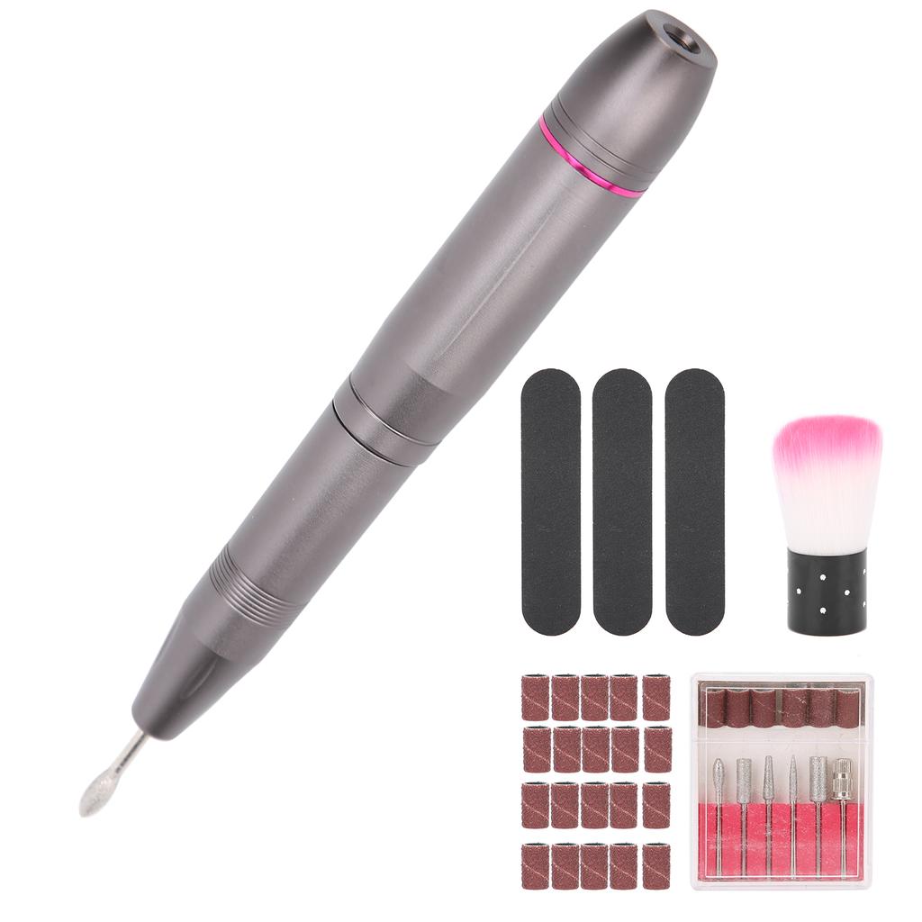 Nail Drill Nail Trimming Shaping Polishing Detachable USB Portable Nail Care Tool Kit