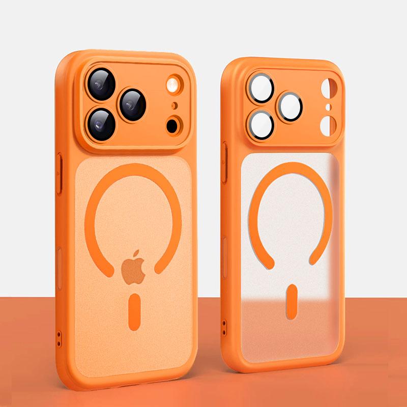 Shockproof Bumper Armor For Magsafe Matte Case for iPhone 17 Air 15 16 14 Plus 13 12 11 Pro Max PC TPU Camera Protection Cover