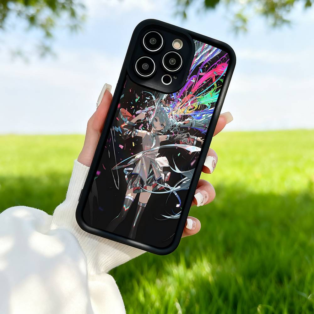 H-Hatsune M-Miku Anime Silicone Soft Phone Case For IPhone 17 Pro Max 16 Pro 15 14 13 12 11 17 Air 16E Plus Soft Cover