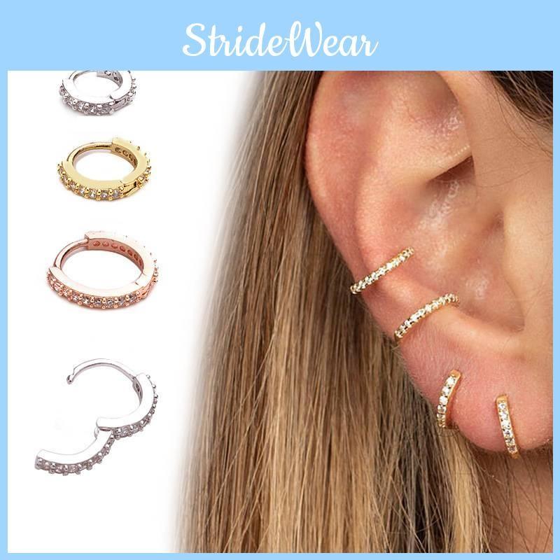1pcs Round Small Tiny Huggie Hoop Earrings Jewelry Accessories Decorations Gifts