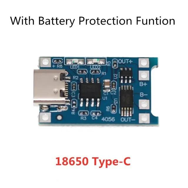 1-20PCS Type-c/Micro/Mini USB 5V 1A 18650 TP4056 Lithium Battery Charger Module Charging Board With Protection Dual Functions 1A