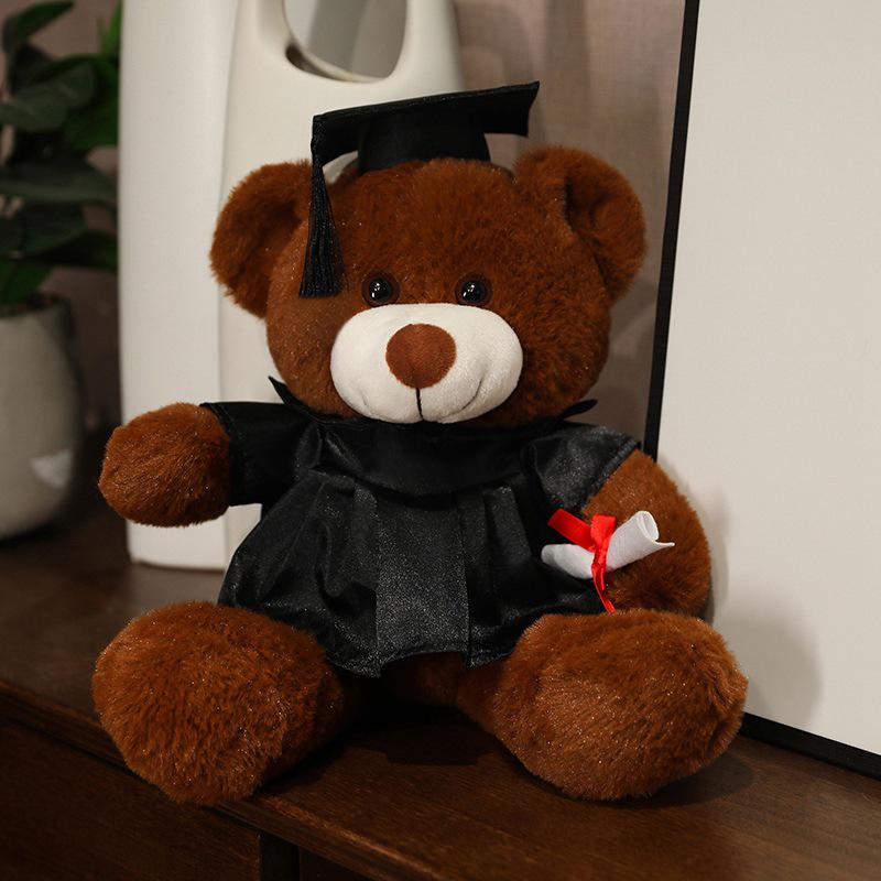 Orsacchiotto Peluche Laurea con Tocco e Logo Personalizzato
