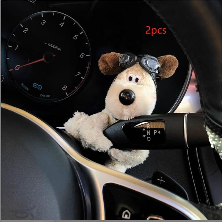 

Плюшевый декор для машины в виде собаки 2 шт. - Украшение-клипса в виде щенка, Декор переключателя указателей поворота стеклоочистителя автомобиля, Кукла-стеклоочиститель, Аксессуары для интерьера