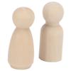 20pcs Wooden Peg Dolls Uned Angel Shape Toddler Wood Doll Bodies for Children   Craft Toys Gifts Graffiti
