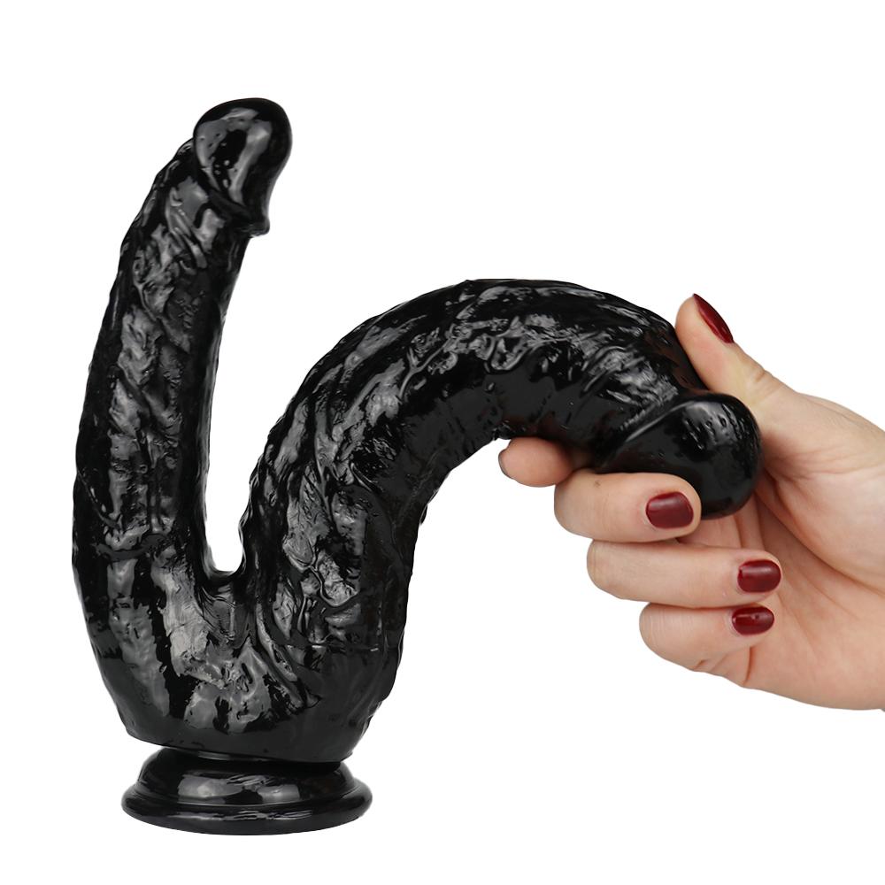 Realistic Double Ended Dildo Sex Toy for Women or Couples Dual Sided Headed Penetration Dong Device with Simulated Penile Sucker