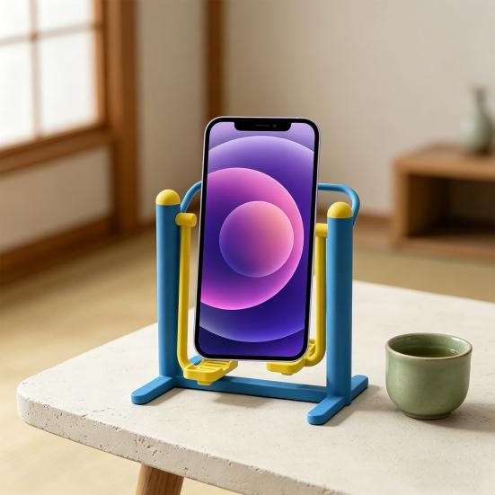 Mobile Phone Holder Multi-Angle Adjustable Stand for Phones 3D Printed Exercise Equipment Shape Creative Desktop Holder Fun Gift