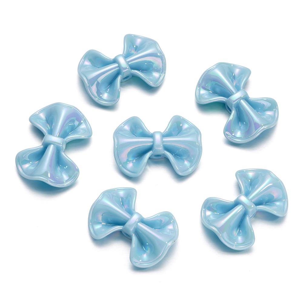 6-10pcs Butterfly AB Color Butterfly Shape Acrylic Beads Shiny Loose Spacer Beads For Jewelry Child Crafts Making Accessories